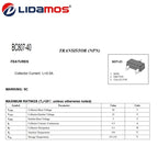 3000PCS/LOT BC807-40 SOT-23 SMD PNP Transistor Mark 5C 45V Small Signal Switch Triode Electronic Components