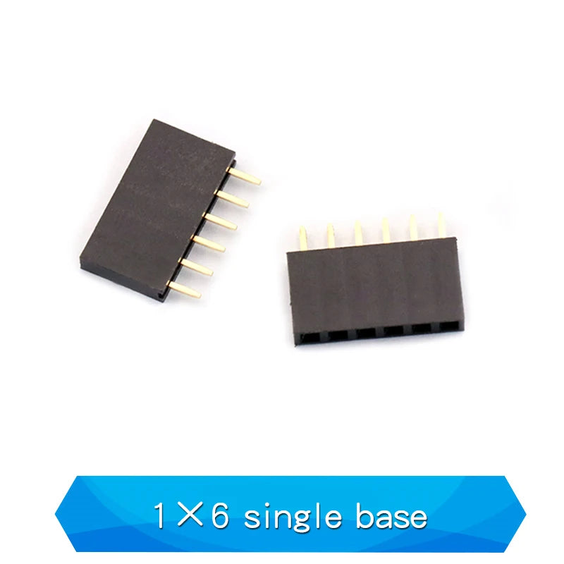 10PCS 2.54mm Pitch Single Row Female 2~13P PCB Socket Board Pin Header Connector Strip Pin Header