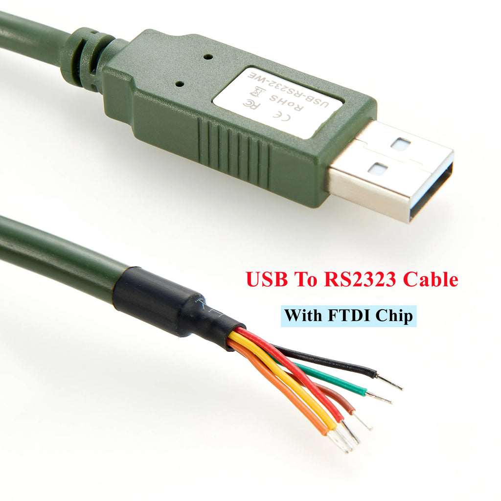 USB-RS485-WE-1800 Cable USB A to RS485 Serial Converter Cable Wire End Serial Cable with Chip RS485 Cable for Windows Android