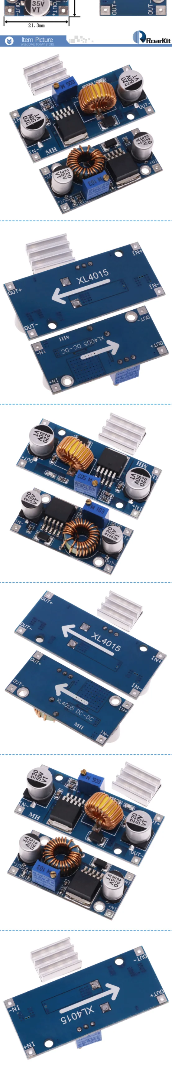 XL4005 XL4015 DSN5000 Beyond LM2596 5A Max DC-DC Step Down Adjustable Power Supply Electronic Module Large Current Large Power