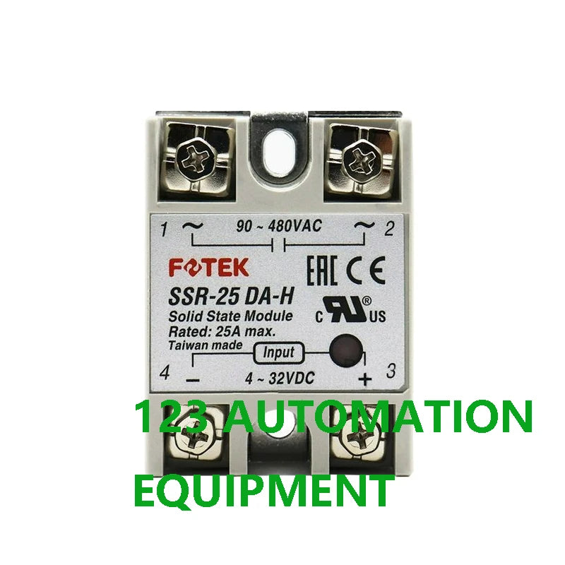 Authentic New FOTEK SSR-10DA 25DA 40DA 50DA 75DA SSR-10DA 25DA 40DA 50DA 75DA-H Solid State Relays Module 10A 25A 40A 50A 75A