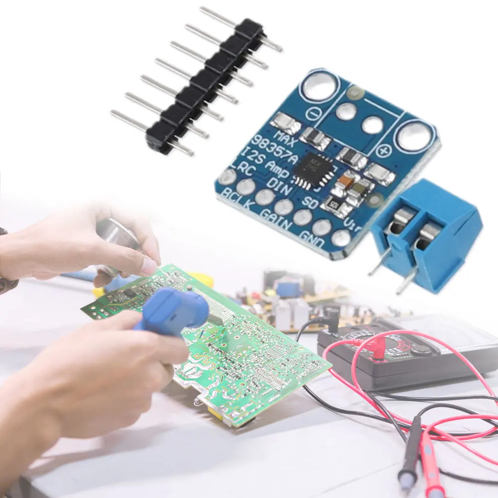 MAX98357 Filterless Audio Amplifier Module MAX98357A Class D Filterless Amplifier Breakout Audio Board I2S 3W for Raspberry Pi