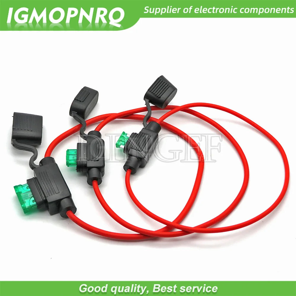 1Set Waterproof 32V Mini/Small/Medium Auto Fuse Holder 18/16/14/12/10AWG With Car Blade Fuse 3A 5A 7.5A 10A 15A 20A