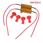 2 Sets Car LED Canbus Decoder Kit 25W/50W Wirewound Load Resistors 6Ω/8Ω/50Ω for Automobile Turn Signal