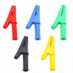5Pcs 30A Alligator Clip Battery Test Clip Multimeter Pen Cable Probes Crocodile Clamps with 4mm Jack