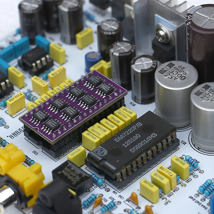 TDA1541 DAC decoding board with TDA1387 IC and QN7220P  coaxial fiber USB port