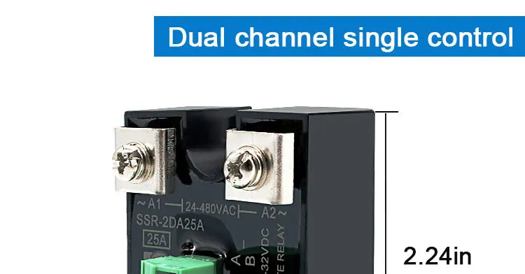 LCTC Solid State Relay SSR 10A 25A 40A DC To AC Single Phase Dual Channel Single Control Or Dual Channel Dual Contro 24-480VAC