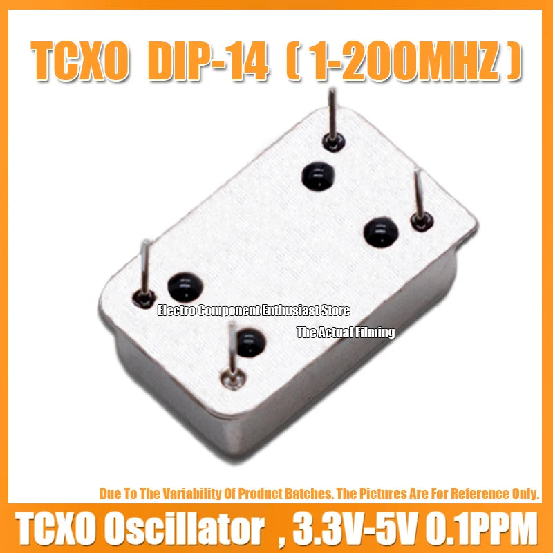 TCXO Full-Size 10M 10MHZ 10.000MHZ Rectangular Temperature Compensated Crystal Oscillator DIP-14 High Precision 3.3V-5V ±0.1PPM
