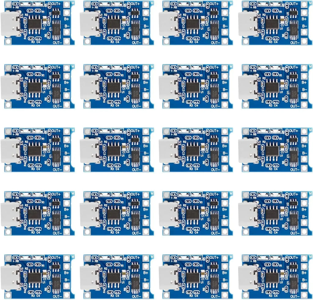 10pcs 5V 1A 18650 Lithium Battery Charging Board TP4056 Lithium Charging Mini/Micro USB Type C Charge Module With Protect
