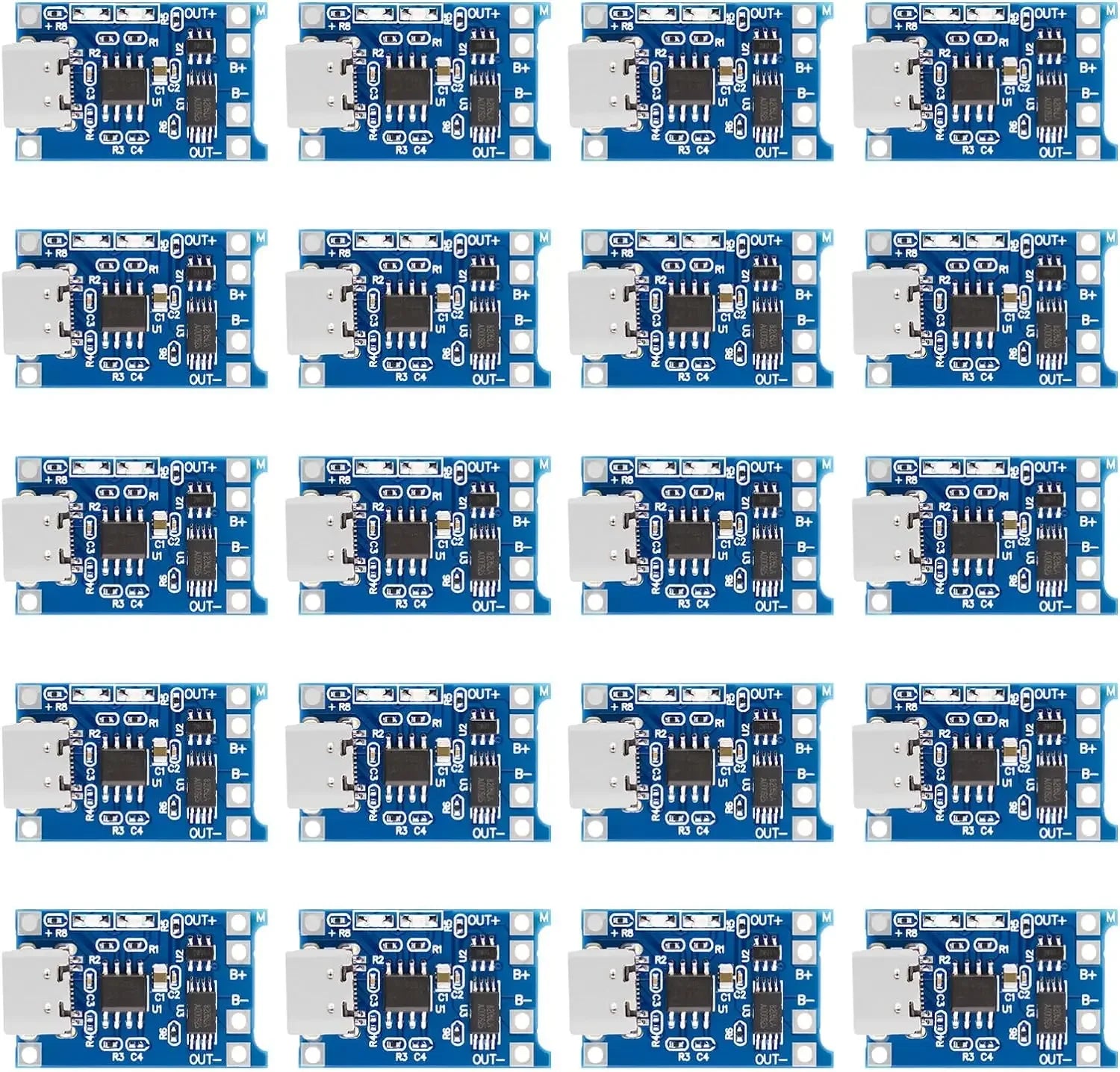 10pcs 5V 1A 18650 Lithium Battery Charging Board TP4056 Lithium Charging Mini/Micro USB Type C Charge Module With Protect