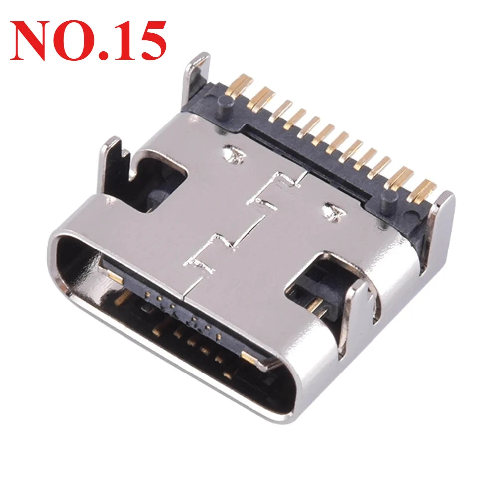 10Pcs USB Connector Type C Female Charging Port Jack 2/4/6/16 Pin Type-C Socket PCB Soldering SMD SMT DIY Repair Type C Adapter