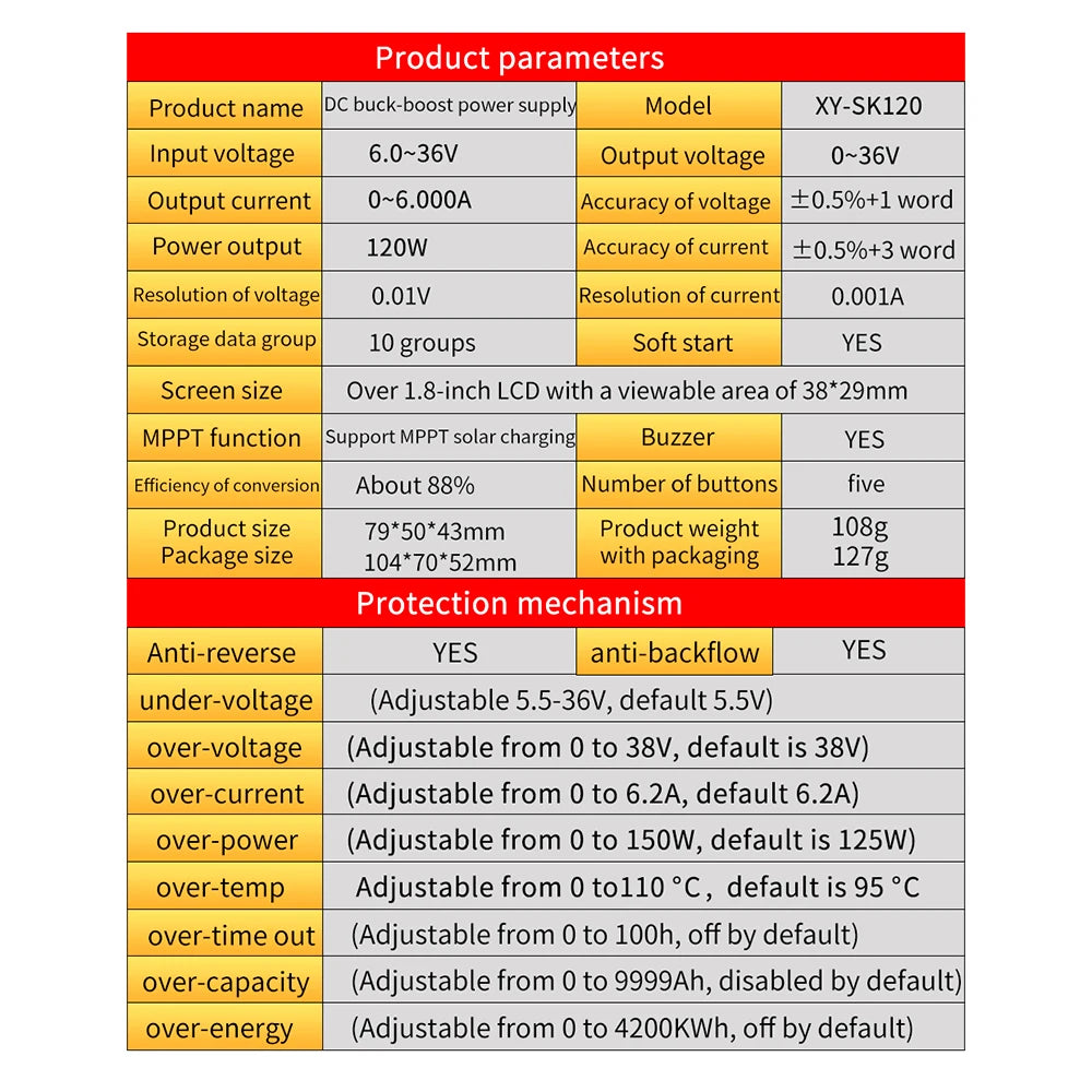 SK150 SK120 SK60 SK150S Buck Boost Converter 150W 120W 60W CNC CC CV MPPT Power DC Adjustable Regulated Solar Charging Module