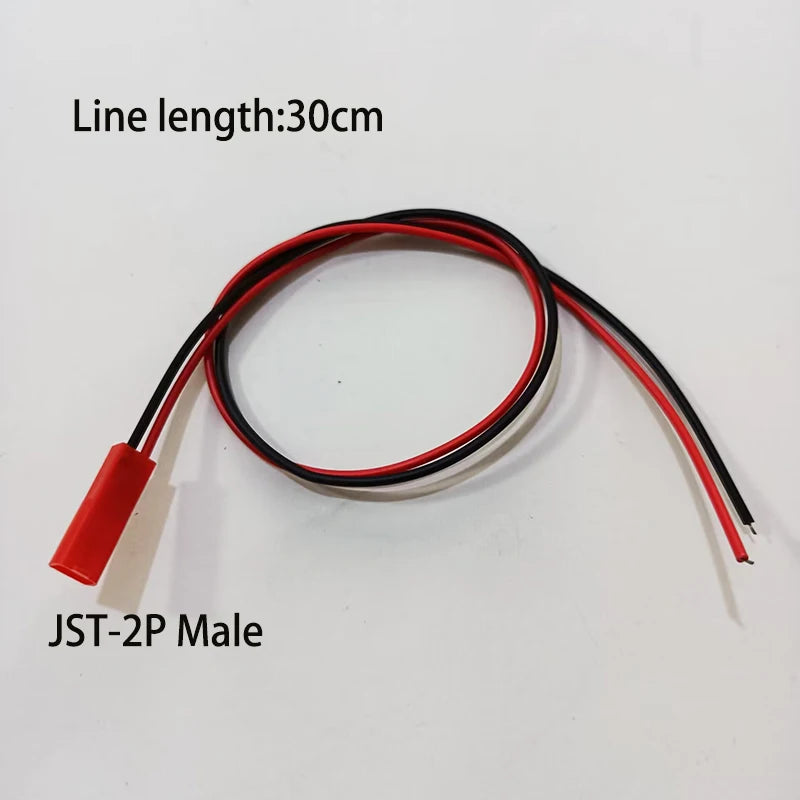 5/10 pcs 20 AWG JST Plug Connector 2-Pin Male Plug Connector Cable Suitable for LED Light Strip Remote Control Toy Battery