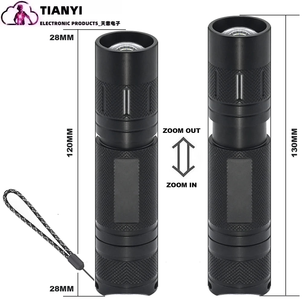 Professional Focus Night Vision Hunting Torch, Tactical Infrared Radiation Zoomable LED Flashlight, IR 850nm, 940nm, 10W
