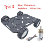 4WD Chassis Smart Robot Car 6V N20 DC Mini Micro Gear Motor Smart Car Kit 4WD Robot Chassis Kits With Encoder Mecanum Wheel Car