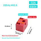 Wire Electrical Connectors PTFIX 2.5mm Wire Merging And Branching Device Push-in Terminal Block Connector Mount On Din Rail