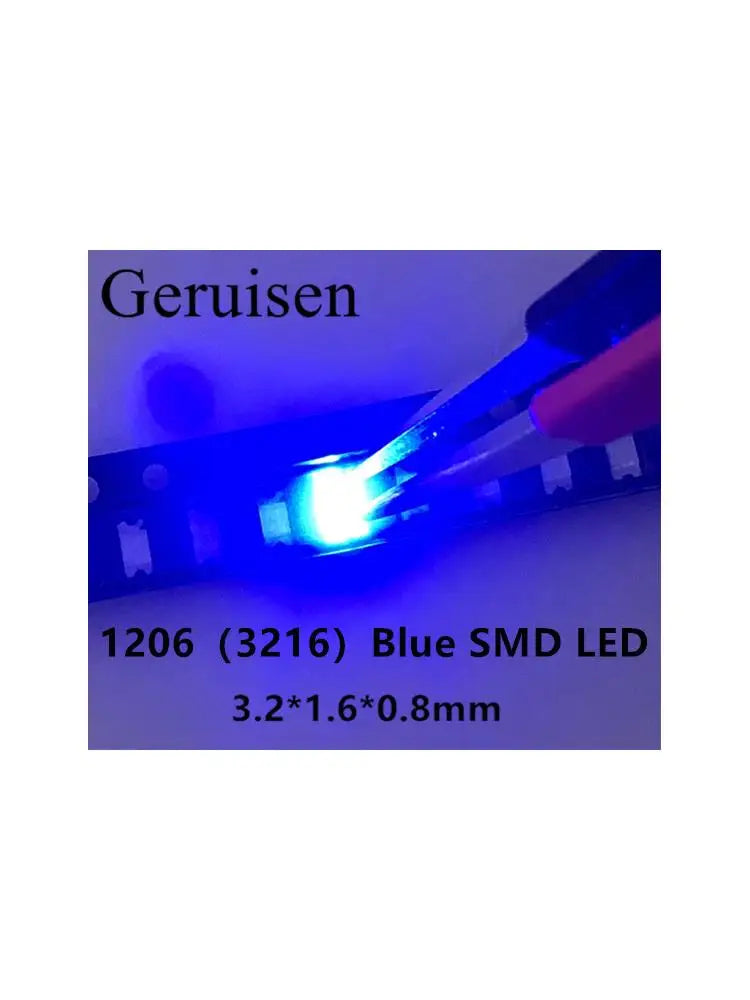 100pcs 3528 1210 5050 5730 1206 0603 0805 0402 LED SMD light emitting diode white red blue green yellow orange Kit 5colour
