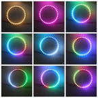 WS2812B DC5V Led Pixel Ring Individul AddressabIe Ring 5050 RGB WS2812 IC BuiIt-in Led ModuIe And 14Keys Lock USB  Controller