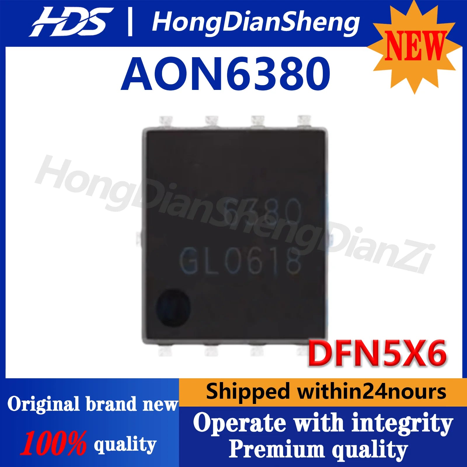 (10-100piece)100% Brand New Original AON6380 SMD DFN5X6-8 Marked 6380 Single N-Channel 30V 24A MOSFET