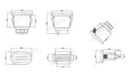 5pc 5/6Pin USB-C Type Waterproof USB 5A Connector Direct Compression Female Base Socket Charging Interface Tail Plug Interface