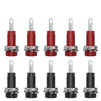 QSS 10pcs 2mm Banana Socket with Spring Tabs Banana Plug Jack  Panel Socket Electrical Connector Terminal DIY Parts