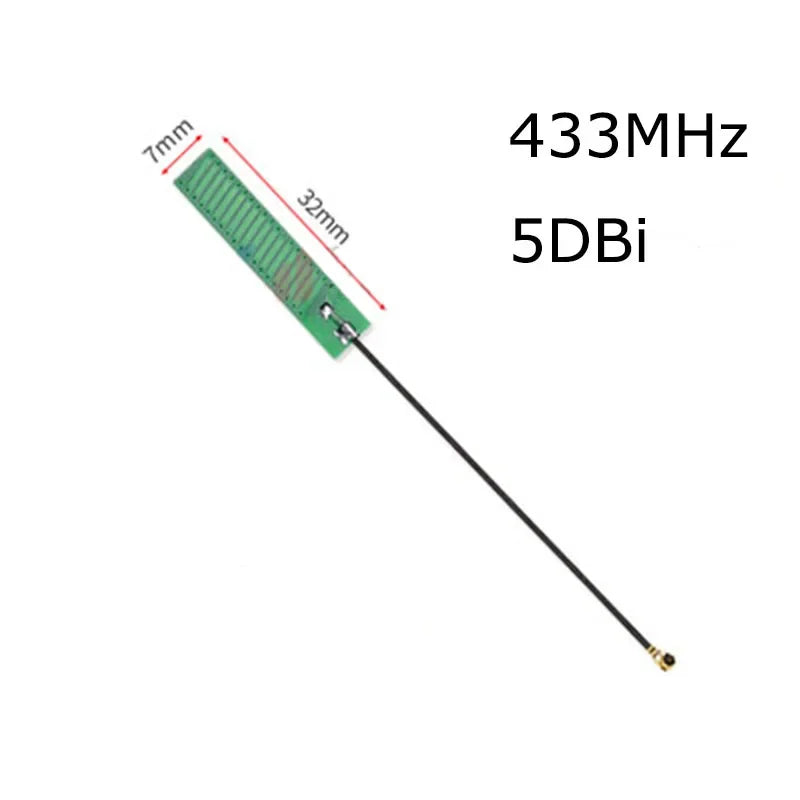 1pcs 433MHz Internal Antenna Lora Singal Amplifier Built-in Spring FPC PCB Patch Antenna 8dbi Booster for Wireless Data Module