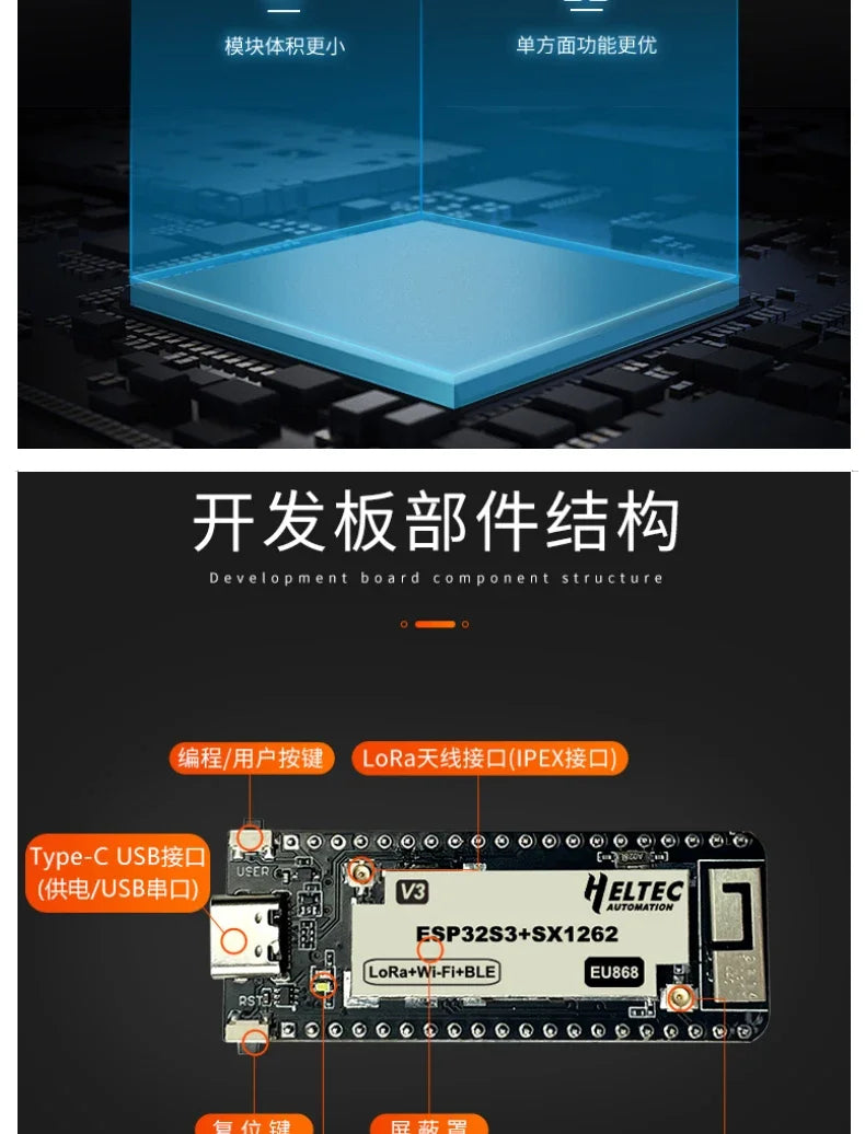 ESP32 SX1262 LoRa WIFI BLE Module Development Board LoRAWAN 433-470 868-915mhz Wireless Stick Lite Meshtastic Mesh
