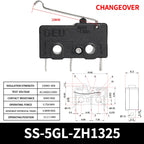 SS-5GL 2/3Pins Micro Limit Switch NO/NC/CHANGEOVER SPDT Snap Action Switch ON/OFF