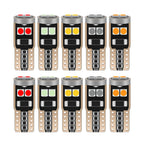 10PCS T10 W5W 3030 6smd Super Bright LED Car Parking Lights WY5W Auto Wedge Turn Side Bulbs Canbus No Error White Red Yellow