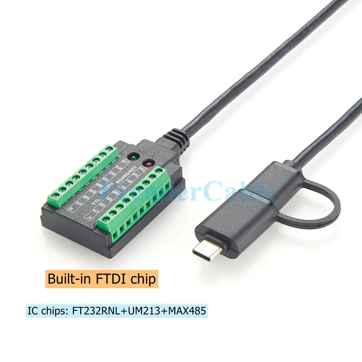 FTDI USB to RS232 RS485 RS422 TTL 3.3V 5V Serial Cable with FT232RNL Chip USB-C USB-A to COM Port Adapter Cable for Windows
