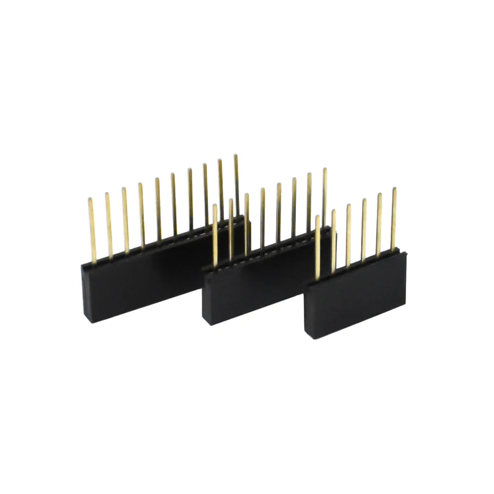 10PCS 2.54mm Single Row Pin 10MM PC104 Long Female Pin Header Socket Strip Stackable PCB Connector 1*6p 8p 10p For Arduino