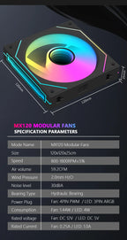 JUMPEAK MX120 240mm Modular Wireless Splicing PC 120mm Case Cooling Fan ARGB Infinite Mirror Effect For Computer Water Cooler