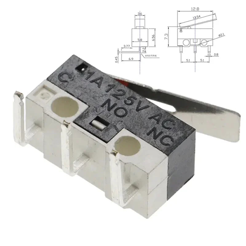 20Pcs 3 Pins Limit Switch SPDT Mouse Button Tact Switch 1A 125V Micro Switch for 3D Printer Parts Mouse Roller
