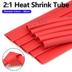 2/5M Red 2:1 Heat Shrink Tube Diameter 0.6mm~50mm Wire Repair Protector Polyolefin Insulated Shrinkable Cable SleeveTubing