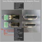 For Sony Camera Camera plug Multi  USB Female Socket Detection Multi 15-pin USB Plug (male)DIY Welding Wire Suitable