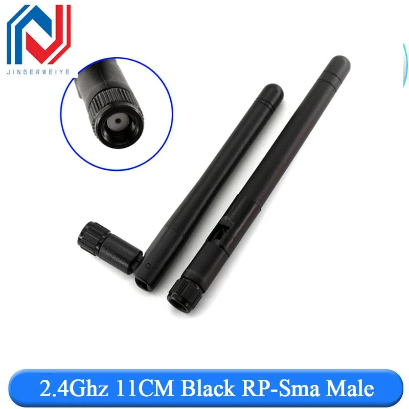 2PCS 2.4Ghz 3dbi  WIFI Antenna 2.4G RP SMA Male Universal Antennas Amplifier WLAN Router Antenne Booster 2400-2500mhz