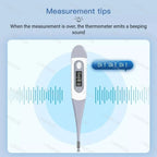 Thermometer for Adults, Soft Head Digital Oral Thermometer for Fever, Basal Thermometer with 15 Seconds Fast Reading