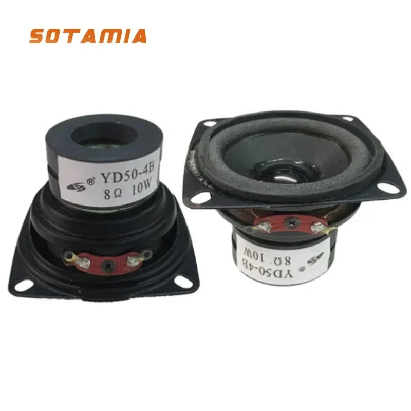 SOTAMIA 2Pcs 2 Inch Mini Audio Speaker 4 8 Ohm 10W Full Range DIY Multimedia Soundbar Home Music Portable Bluetooth Speaker
