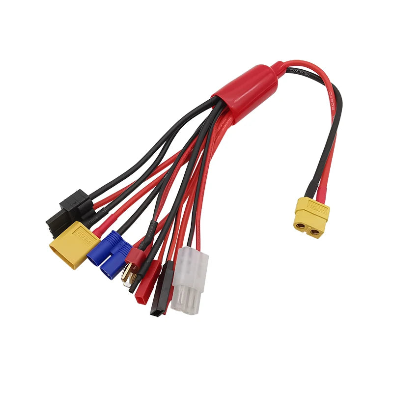 8 in1 / 19 in1 XT60 Female / 4mm Banana Plug to TRX EC3 JST DC Plugs etc Wire Splitter RC Lipo Battery Charging Connectors