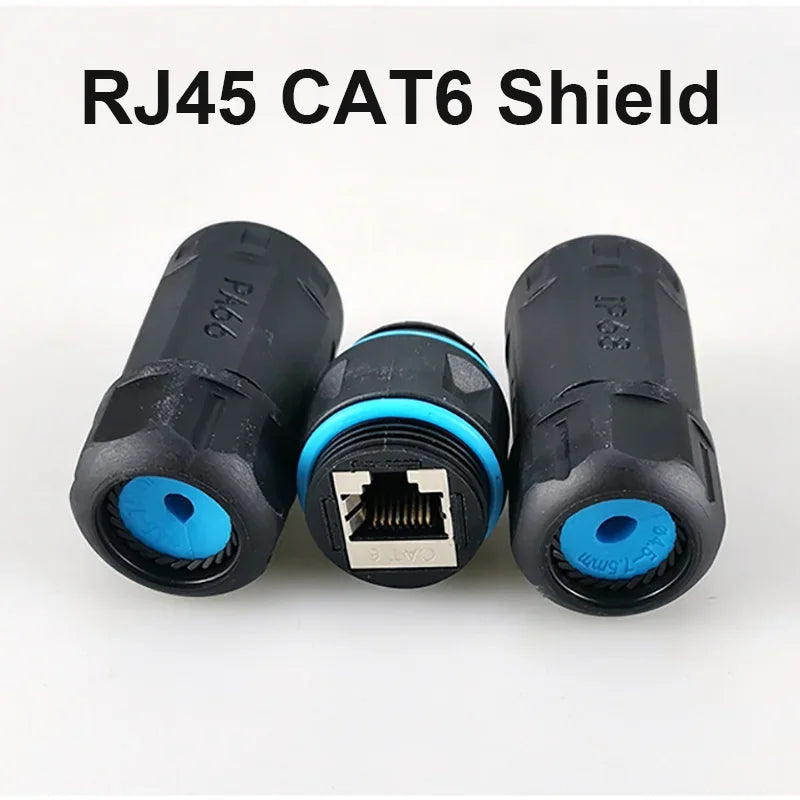 RJ45 Connector Female To Female Outdoor IP68 Waterproof Port Network LAN Splitter Transfer Head Adapter Coupler CAT5 CAT6
