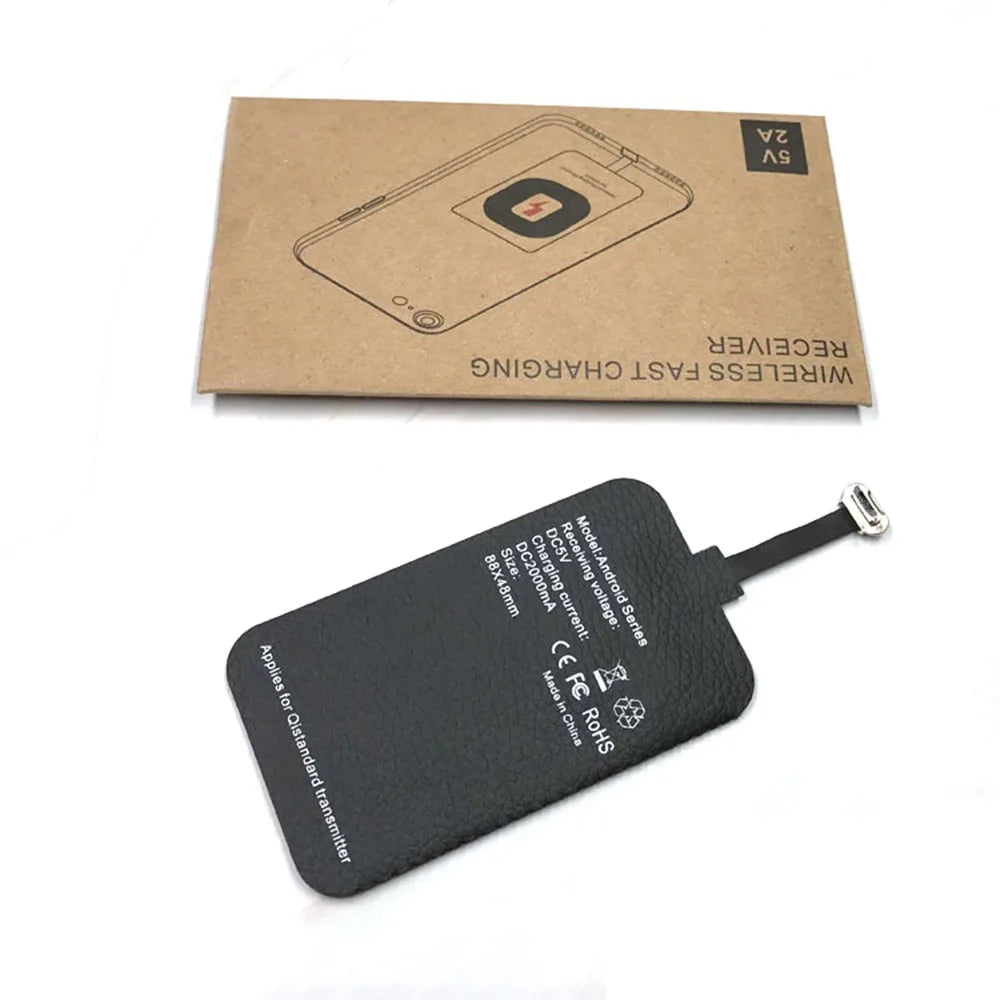 Max 10W 5V 2A Wireless Charging Receiver Coil Universal Type-C Micro USB for iPhone 5 6 7 Samsung A53 5G Xiaomi