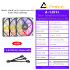 Antec Computer Case Fan PWM 4 Pin 5V 3Pin ARGB 120mm Silent  Fan CPU Cooler Cooling Fan Cooling Radiator Fan 12V Adjust Fan