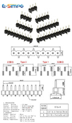10pcs 2.54mm SMD Short Version PH5mm Single Row SMT 1X3/4/5/6P 8P 10P 12P 20P Stackable PCB Female Pin Header Socket Connector