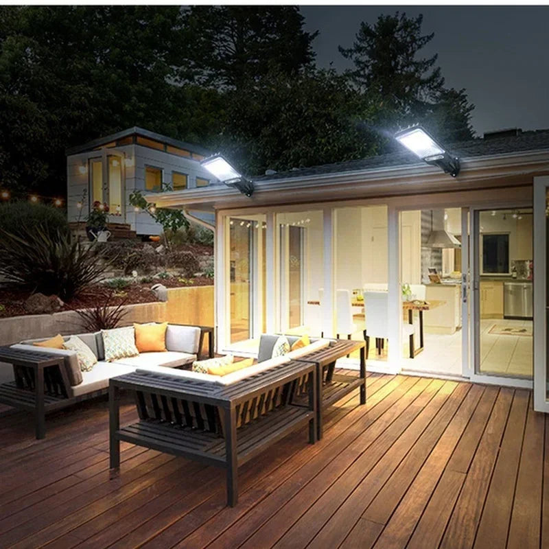 Outdoor Solar Garden Lights with Human Body Motion Sensor 3 Modes Terrace Garage Courtyard Waterproof Outdoor Solar Lamp