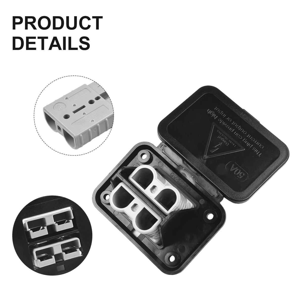 1 Set 50A Twin Dual Flush Mount Bracket For Anderson Plug Connector Flush Mounts Brackets Panel Cover For Caravan Yacht Panels