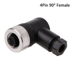 New 1PCS 3/4/5 Pin  M12 Sensor Connector Waterproof Plug Aviation Plug M12 Connector Male And Female Plug Pin Hole 4 5 8 12 Core