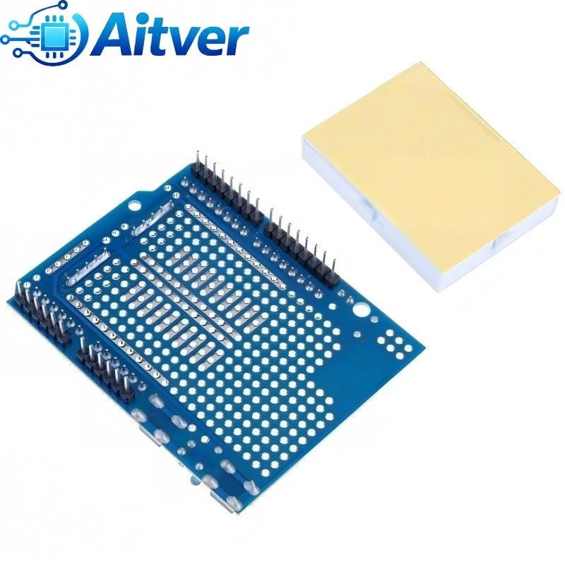 UNO Proto Shield Prototype Expansion Board with SYB‑170 Mini Breadboard,DIY Prototype Shield Compatible with Arduino UNO R3