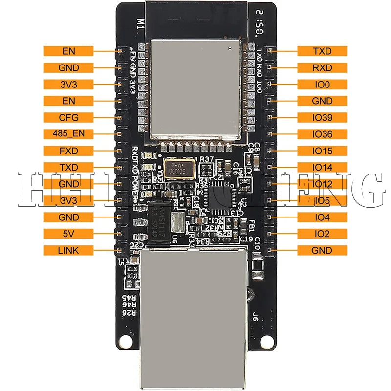 10-1PCS WT32-ETH01 Embedded Serial Port Networking Ethernet Bluetooth-compatible WIFI Combo Gateway MCU ESP32 Wireless Module