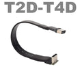 USB 2.0 Type C Ribbon Flat Cable Shielded Extension FPC Cable USB 2.0 USB-C 90 Degree Up/Down Angled Connectors 5CM-3M For TV PC