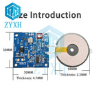 20W 22W Car Wireless Charging Mobile Phone Wireless Charger Module with Three Coil Transmission End 24V 12V Wide Voltage